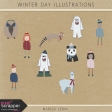Winter Day Illustrations Kit