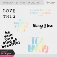 Unicorn Tea Party Word Art Kit