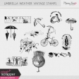 Umbrella Weather Vintage Stamps Kit