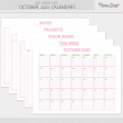 The Good Life: October 2021 Calendars Kit