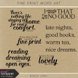 Fine Print Word Art Kit