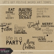 Let's Get Festive Word Art Templates Kit