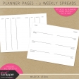Planner Pages Kit - Weekly Spreads #1 & #2