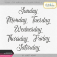 Toolbox Letter Board - Days Of The Week Template Kit