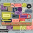 Grayscale Chipboard Element Kit - A Mug & A Book