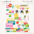 Berry Sweet Bee Print Elements