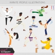 Karate People Illustrations Kit