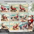 Summertime Christmas Santa Postcard Pack