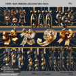 New Year Ribbon Decorations Pack
