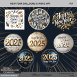 New Year Balloons and Word Art Pack