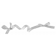 Threaded Double Bow Curly Ribbon Template