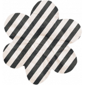 No Tricks, Just Treats- Black and White Striped Flower