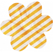 No Tricks, Just Treats- Orange and White Striped Flower