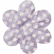 No Tricks, Just Treats- Purple and White Polkadot Flower