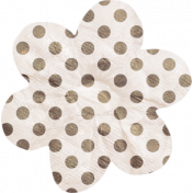 No Tricks, Just Treats- Tan and White Polkadot Flower