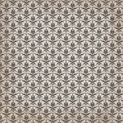 No Tricks, Just Treats- Black & White Damask Paper 