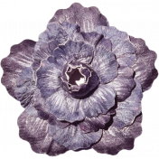 No Tricks, Just Treats-Solid Purple Vintage Flower