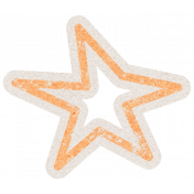 Lil Monster Orange Star Outline Sticker