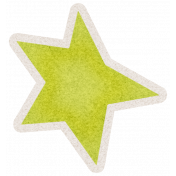 Lil Monster Green Star Sticker