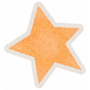 Lil Monster Orange Star Sticker