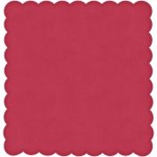 Be Mine Red Scalloped Paper