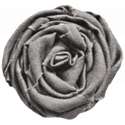 The Best Is Yet To Come- Grey Fabric Flower