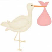 Oh Baby, Baby- Stork- Girl Bundle Sticker