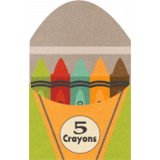 School Fun- Box Of Crayons Sticker