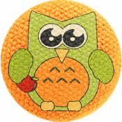 School Fun- Fabric Button- Owl 06