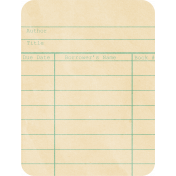 School Fun - Journal Cards - Library Card