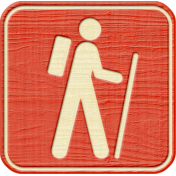 Outdoor Adventures - Recreational Icon Woodchips - Hiking