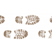 Outdoor Adventures- Stamp- Brown Hiker Tracks