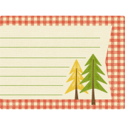 Outdoor Adventures- Journal Card- Gingham