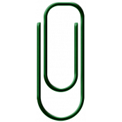 Dark Green Paper Clip