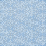 Paper 024- Damask- Blue & White