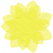 Yellow Tissue Paper Flower