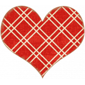 Cambodia Plaid Heart