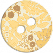 Cambodia Button- Cream & Yellow & Brown Floral