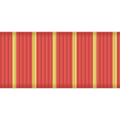 Cheer Ribbon- Med Stripe Red & Yellow