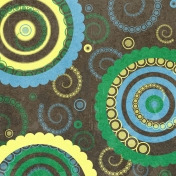 Circles Paper- Brown, Blue & Green