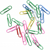 School Supplies- Scattered Paper Clips