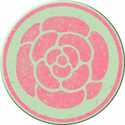 Pink Chipboard Circle