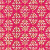 Damask Paper- Pink & Gold