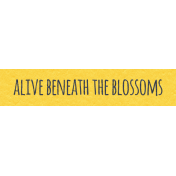 Where Flowers Bloom Labels- Alive Beneath The Blossoms