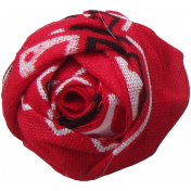 At The Farm Fabric Flower- Red