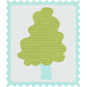 Earth Day- Tree Postage Stamp