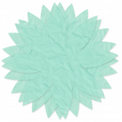 Tissue Paper Flower- Teal