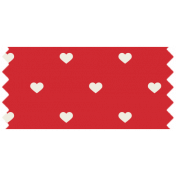 World Cup Washi Tape- Red Hearts