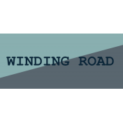 Road Trip- Winding Road Label