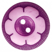 Garden Party Button- Purple Flower